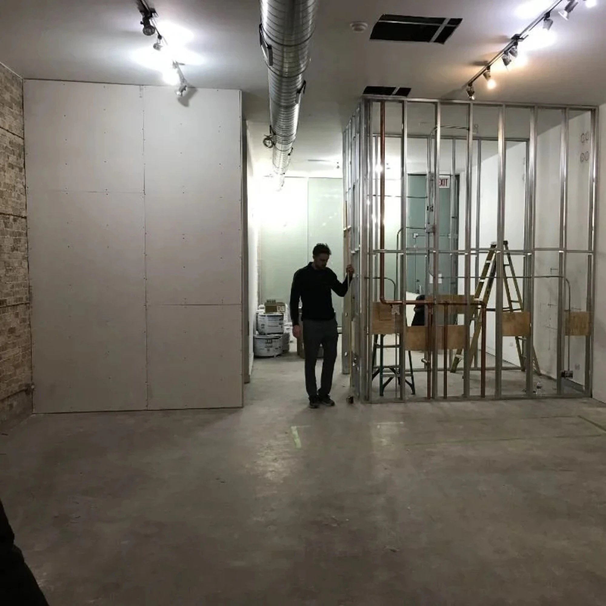 The Resistance studio during construction
